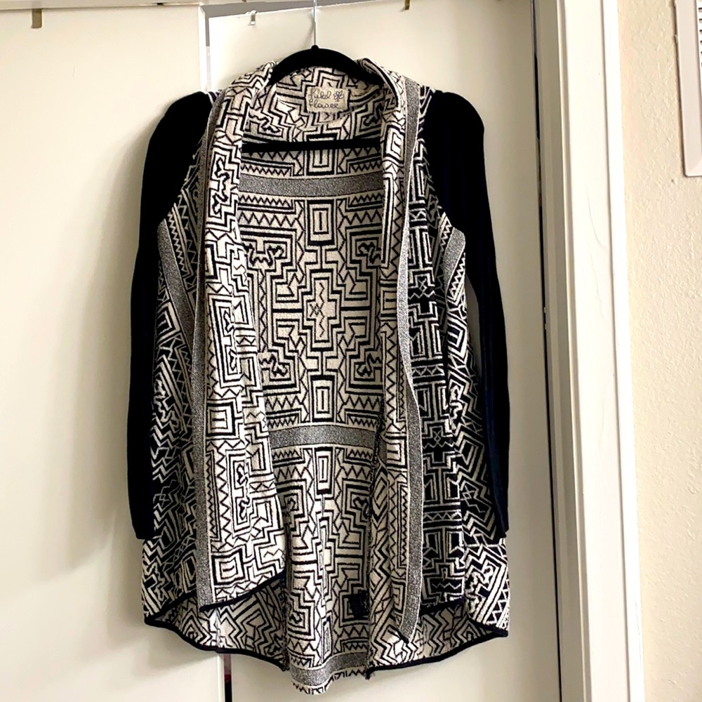 Abstract print sweater